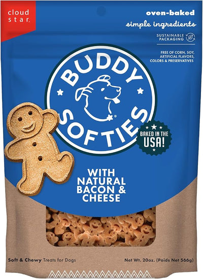 Buddy Biscuits Original Soft & Chewy w/Bacon & Cheese - 20oz.