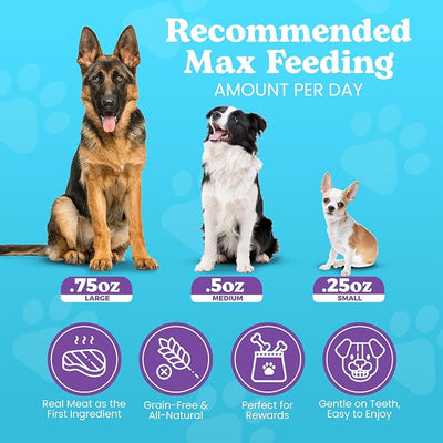 Classic Duck Minis, Soft Jerky Training Treats for Dogs, Grain-Free, All-Natural & Perfectly Sized for Training, High-Value Rewards in a Convenient 3.5 Ounce Pouch