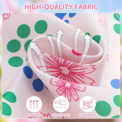 SCENEREAL Dog Bandana Girl, 4 Pack Daisy Floral Dog Bandanas, Pet Triangle Scarf Bibs Spring Essentials Accessories, Pink Summer Dog Costume Neckerchief Gifts for Small Medium Large Dogs
