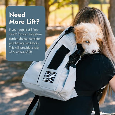 K9 Sport Sack Booster Block, X-Small/Small - Dog Carrier Not Included - Provides 3”of Lift