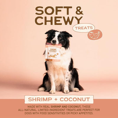 Smart Cookie Healthy Soft Dog Treats - Shrimp & Coconut - Grain Free Limited Ingredient Training Treats for Dogs with Sensitive Stomach & Allergies, Natural Novel Protein, Made in the USA (5oz.)