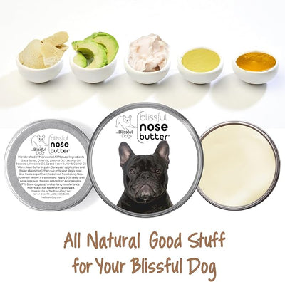 The Blissful Dog French Bulldog Brindle Nose Butter, Versatile Dog Nose Balm for Dry Nose, Handcrafted Nose Moisturizer, Easy-to-Apply Dog Essentials, Unscented, 1 oz.