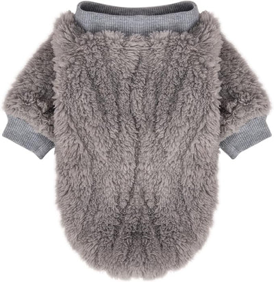 FabriCastle Dog Sweater, 3-Pack Dog Clothes, Ultra Soft and Warm Pet Jackets XXS XS for Small Dogs Boy & Cats, Winter Pet Apparel Costumes, Puppy Outfits (Blue,Grey,Doe, Small)