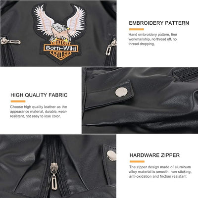 Warm Dog Jackets Winter Dog Coats Jackets for Small and Medium Sized Dogs Windproof and Waterproof Puppy Jackets Cool Pet Dog Clothes Dog Leather Jackets Chihuahua Clothes Yorkie Clothes Black XXL