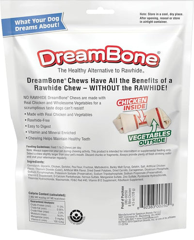 DreamBone Mini Chews, Made with Real Chicken and Vegetables, Rawhide Free Dog Chews, 8 Count