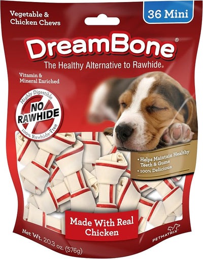 DreamBone Vegetable & Chicken Dog Chews (36 Count) Twist Sticks (50 Count)