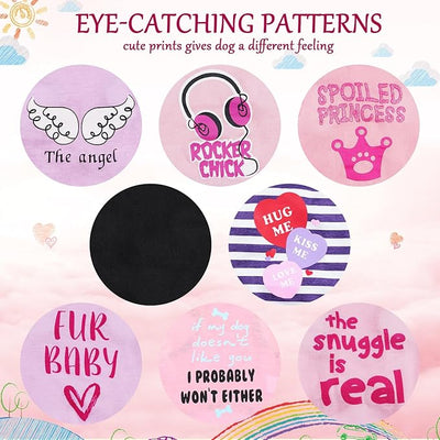 Reginary 8 Pieces Dog Shirts Girl Small Dog Clothes for Chihuahuas Yorkies Female Puppy Shirts Printed Pet Outfit Cute Breathable Soft Valentine's Day Doggie Cat Lovers Gift(Vivid Pattern,Size S)