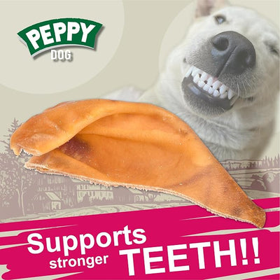 Healthy Half Pig Ears 50 pcs | Natural Dog Treats | Rawhide Alternative | Single Ingredient Chews | Grain-Free | Dental Snack for All Breeds | Long-Lasting Pet Chew