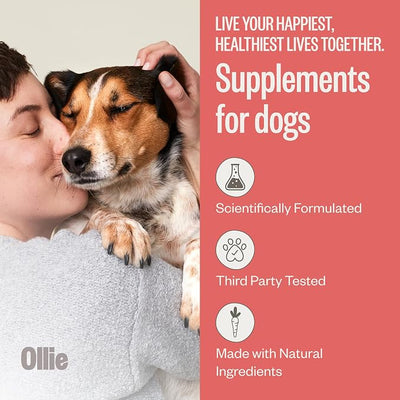Ollie Chill Pills Calming Supplement Chews for Dogs, Anxiety Relief for Dogs, Melatonin for Stress Relief, 60 Count Appx.