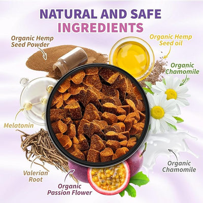 Calming Melatonin for Dogs, 200 Pet Chews Calming Treats for Sleep Aid Sleeping Pills Puppy Melatonin Bites Support Stress, Anxiety Relief, Separation for Small and Large Dogs Chicken