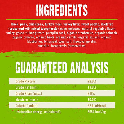 Stella & Chewy's Freeze-Dried Raw Coated Dog Biscuits – Cage-Free Duck Recipe – Protein Rich, Grain Free Dog & Puppy Treat – Great Snack for Training & Rewarding – 9 oz Bag