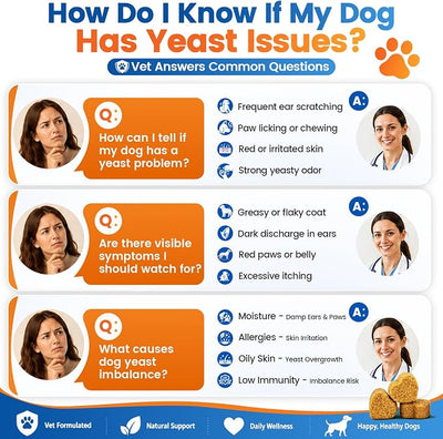 Yeast Infection Treatment for Dogs, 200 Chew Carmelie Yeast Balance Healthy Itch Relief, Ear Paw Care for Dog, Allergy Supports, Inflammation Relief for Dogs, Chinken Flavor (70 Days Supply)