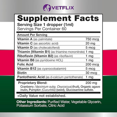 10 in 1 Pet Liquid Vitamins for Dogs, Cats, Puppies and Kittens, 2 Fl Oz | Glucosamine and Multivitamin Supplement, Joint Support, Immune Support, Skin Health, Made in USA