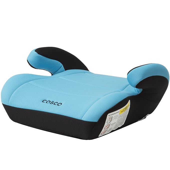 Cosco Topside Backless Booster Car Seat, Lightweight Booster Seats for Cars 40-100 lbs, Backless Booster Seat for Car, Turquoise