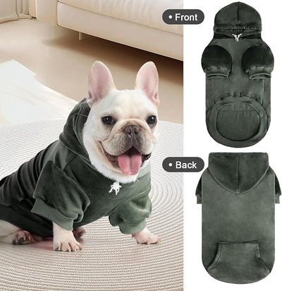 PAWCHIE Dog Hoodie, Premium Dog Sweater for Small Medium and Large Dogs, Tie Dye Pet Cloth with Leash Hole,Puppy Sweatshirt, Pet Outfit, Cat Apparel, Green M