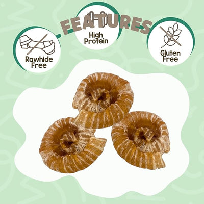 Nature Gnaws Beef Trachea Balls (5 Count) - Naturally Crunchy Dog Chews | Single Ingredient, Long Lasting,Rawhide Free