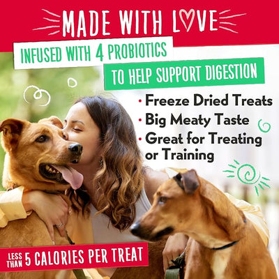 Charlee Bear Grain Free Freeze-Dried Dog Treats, Beef Liver & Cheese, High Protein, Limited Ingredient Training Treats or Meal Topper, 2.25 oz, Made in USA