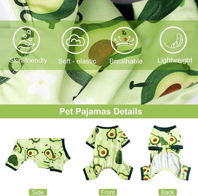 Dog Pajamas Pjs Soft Stretchy Dog Clothes for Small Dogs Girl Boy Medium Size Dogs Spring Summer Puppy Clothes Doggie Onesies Cat Pet Jammies Outfit