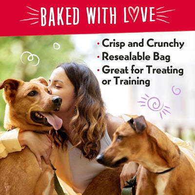 Charlee Bear Bearnola Bites Crunchy Dog Treats, Blueberry Pie, 8 Ounce Resealable Bag, Limited Ingredient, Natural, Healthy Granola Dog Snacks, Made in USA