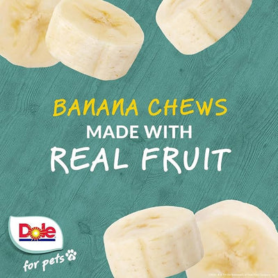 Dole for Pets Freshly Fetched Lasting Chew Banana Flavor Dog Treats, Medium and Large Breeds, No Wheat, Corn, Soy, Artificial Flavors, Colors, or Animal Products, 8 Ounces, 5 Chews - 2 Pack