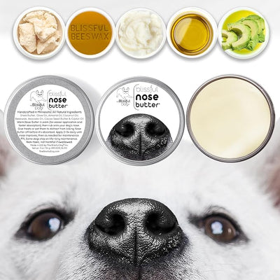 The Blissful Dog Every Dog Nose Butter, Versatile Dog Nose Balm for Dry Nose, Handcrafted Nose Moisturizer, Easy-to-Apply Dog Essentials, Unscented, 16 oz.
