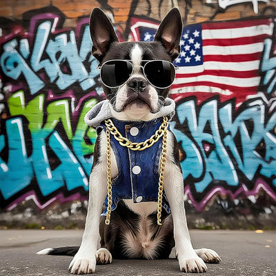Cool Dog Jean Jacket Vest with D-Ring Blue Denim Dogs Hoodies Outfits for Small Medium Dogs Cats Boy Male Dog Clothes Costume Dogggie Puppy Harness Coat for Frenchie Walking(Grey Hat,S)