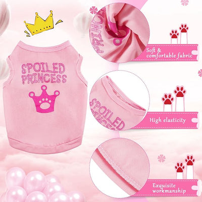 Reginary 8 Pieces Dog Shirts Girl Small Dog Clothes for Chihuahuas Yorkies Female Puppy Shirts Printed Pet Outfit Cute Breathable Soft Valentine's Day Doggie Cat Lovers Gift(Vivid Pattern,Size M)