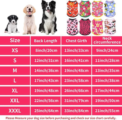 8PCS/Pack Dog Shirts Female for Medium Dog Girl Sleeveless Tank Top Tee Clothes Vest Soft Light Weight Stretchable T-Shirts Outfits Pink Purple M