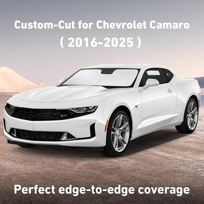 EcoNour Windshield Sunshade Compatible for Chevrolet Camaro 2016-2023 2024 2025, Sun Visor for Front Windshield & Window Sun Shade Cover, UV Heat Blocker & Protector, Car Accessories