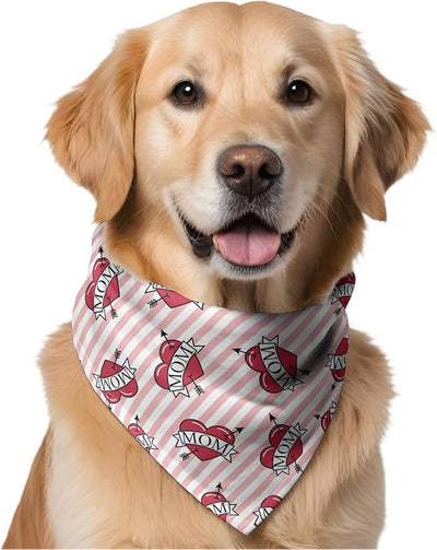 W Brings Bandana for Dogs | This Stunning Gorgeous Design Dog Bandana Scarf is Perfect Styling Accessory for Dogs Large, Medium & Small. One Size Fits All. (Medium - Large, MOM)