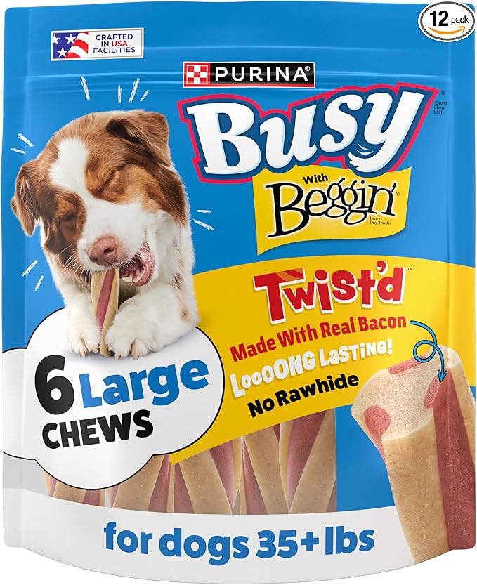 Purina Busy with Beggin’ Twist’d Adult Dog Chew Bone Treats - 6 ct. Pouch