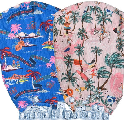 Dog Hawaiian Shirts, Mesh Fabric, Instant Cooling, UV Protection, Quick Dry, 2Pack, XXXL, Holiday Color, Large Dogs