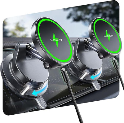 LISEN 15W Magsafe Wireless Car Mount Charger