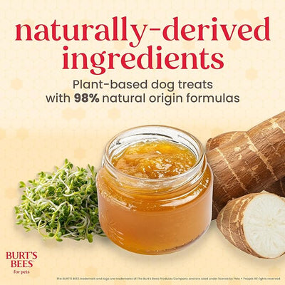 BURT'S BEES FOR PETS Dental Treats for Dogs with Manuka Honey & Ginger, 98% Natural Origin, Holistic Oral Care, Freshens Breath, Sweet Potato Flavor, Small Size, 10 ct, 6.8 Oz