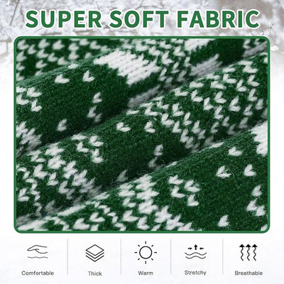 HOMIMP Dog Sweater Argyle - Warm Winter Clothes Puppy Soft Coat, Ugly Dog Sweater for Small Medium and Large Dogs, Pet Clothing Boy Girl, Green XXS