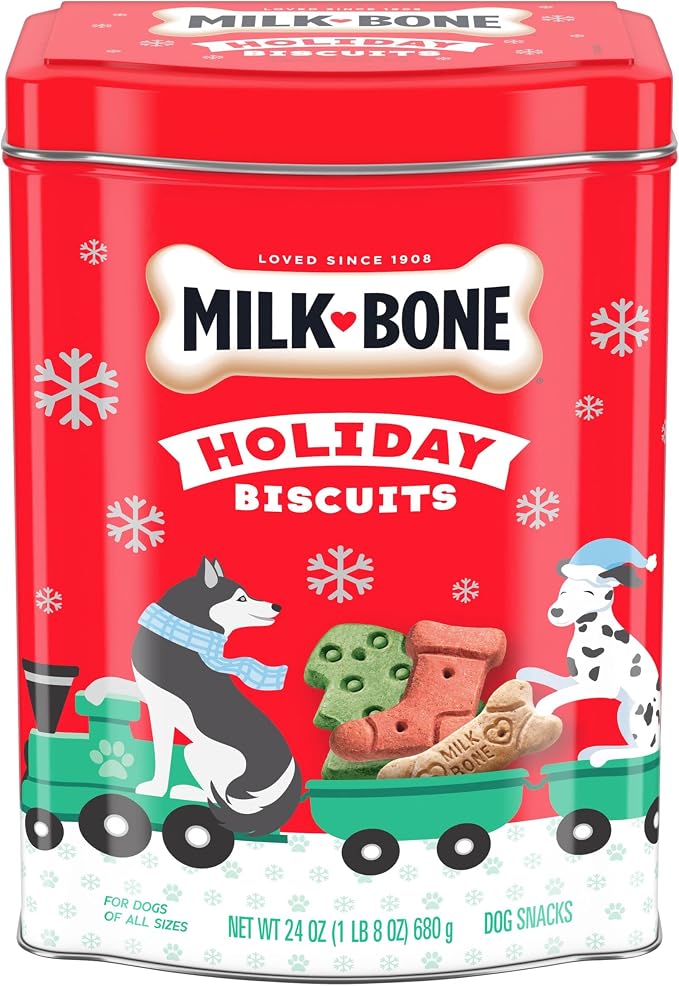 Milk-Bone Holiday Crunchy Dog Biscuits, 24-oz. Collectible Tin