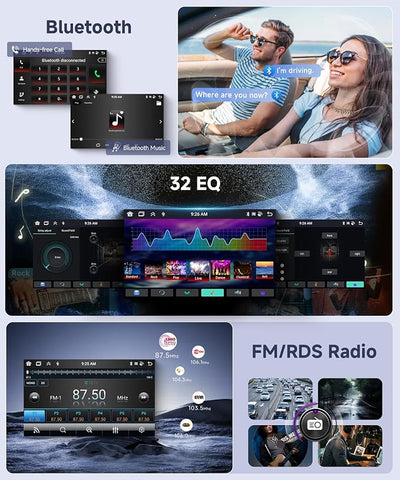 2G+64G Android Car Radio for Honda CRV 2007-2011 with Wireless CarPlay Android Auto, 7” Touchscreen Car Stereo Mirror Link GPS Navigation WiFi Bluetooth FM RDS EQ SWC Backup Camera