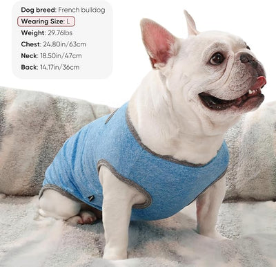 3 Pack Lightweight Sun Protection Dog Shirt Breathable Sleeveless Dog T Shirts Extra Soft Top Tank Dog Clothes for Outdoor Activities (Navy Blue + Light Blue + Sky Blue, XX-Large)