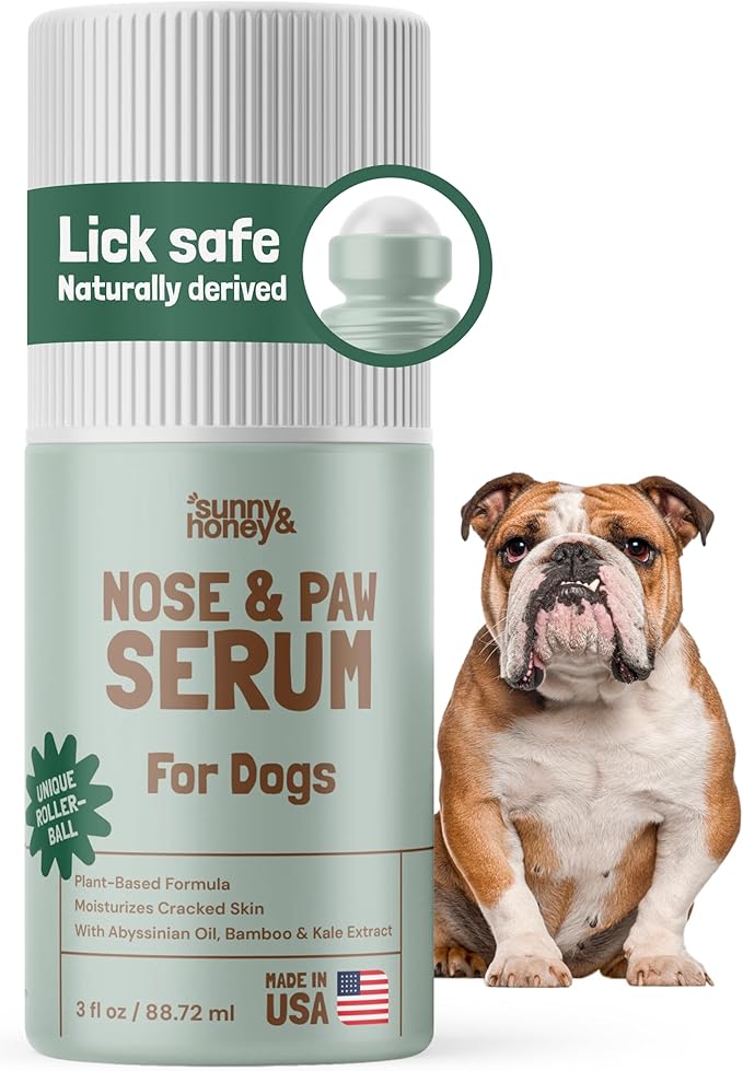 Sunny & Honey Dog Paw Balm - Lick-Safe Paw Wax for Dogs, Moisturizing Dry Pads and Cracked Noses (3oz,1-pc)