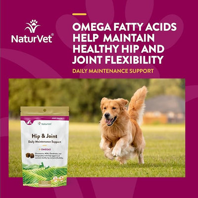 NaturVet Hip & Joint Soft Chew (Bag) 120 ct