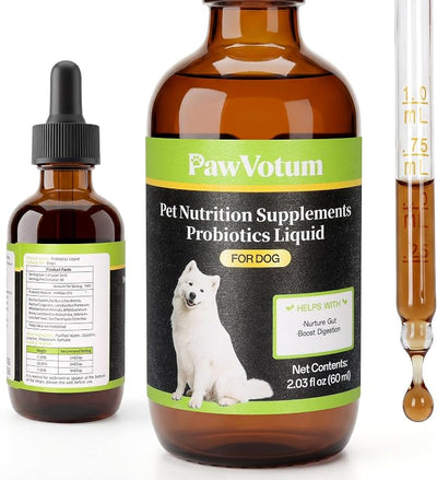 Constipation Relief Probiotics for Dogs – Natural Stool Softener & Digestive Aid, Gut Health Supplement, Gentle Elimination & Upset Stomach Soother, 2 Fl Oz
