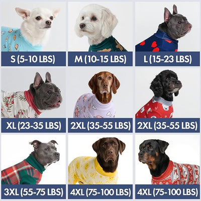 Spark Paws Dog Pajama, Dog Recovery Suit Male, Onesie, Ultra-Soft and 4-Way Stretch, for Small Medium and Large Breeds - Stars - 3XL