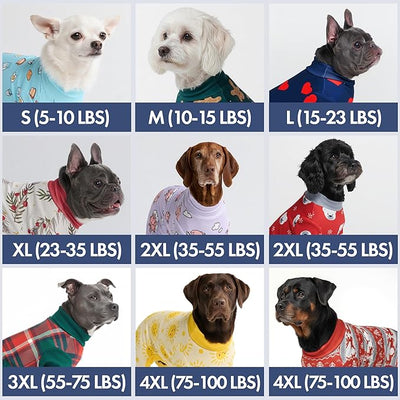 Spark Paws Dog Christmas Pajama, Dog Recovery Suit Male, Onesie, Ultra-Soft and 4-Way Stretch, for Small Medium and Large Breeds - Polar Bear - L