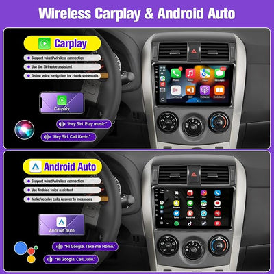 Leadfan Car Radio for (Fit for J.B.L Version) Toyota Corolla 2009 2010 2011 2012 2013, 9inch Touch Screen for Corolla Head Unit with Wireless Carplay Android Auto Bluetooth GPS Backup Camera