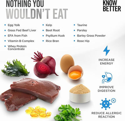 Know Better Beef Recipe Homemade Dog Food Premix - Complete Raw or Homemade Dog Meal Mix for Small Dogs - Puppies & Adults - Easy-to-Prepare Balanced Nutrition - Pet Supplies - 24 Oz