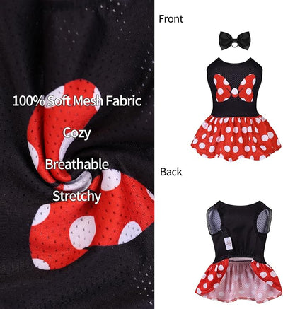 CuteBone Dog Mesh Dress Puppy Sundress Pet Outfit Summer Fashion for Small Dogs Girl Cat Clothes
