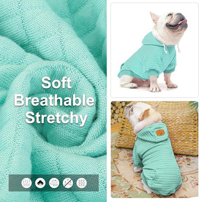 BEAUTYZOO Dog Sweaters for Extra Large Dogs Girl Boy, XXXL Dog Hoodie with Pocket & Leash Hole, Soft Warm Waffle-Like Laminated Cotton Pet Clothes for Cold Weather, Doberman Great Dane Sweatshirt, 3XL