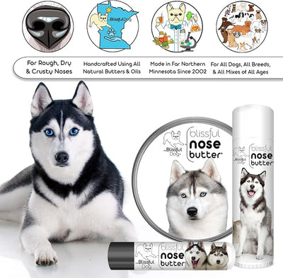 The Blissful Dog Husky Unscented Nose Butter, 2-Ounce