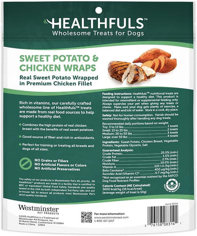 Healthfuls Chicken Wrapped Sweet Potato Dog Treats, 16oz