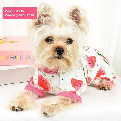 Dog Pajamas Pjs Soft Stretchy Dog Clothes for Small Dogs Girl Boy Medium Size Dogs Spring Summer Puppy Clothes Doggie Onesies Cat Pet Jammies Outfit